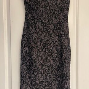 Mystic Strapless Black and plum Dress